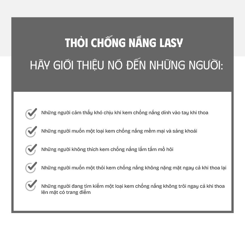 LASY Kem Chống Nắng Dạng Thỏi